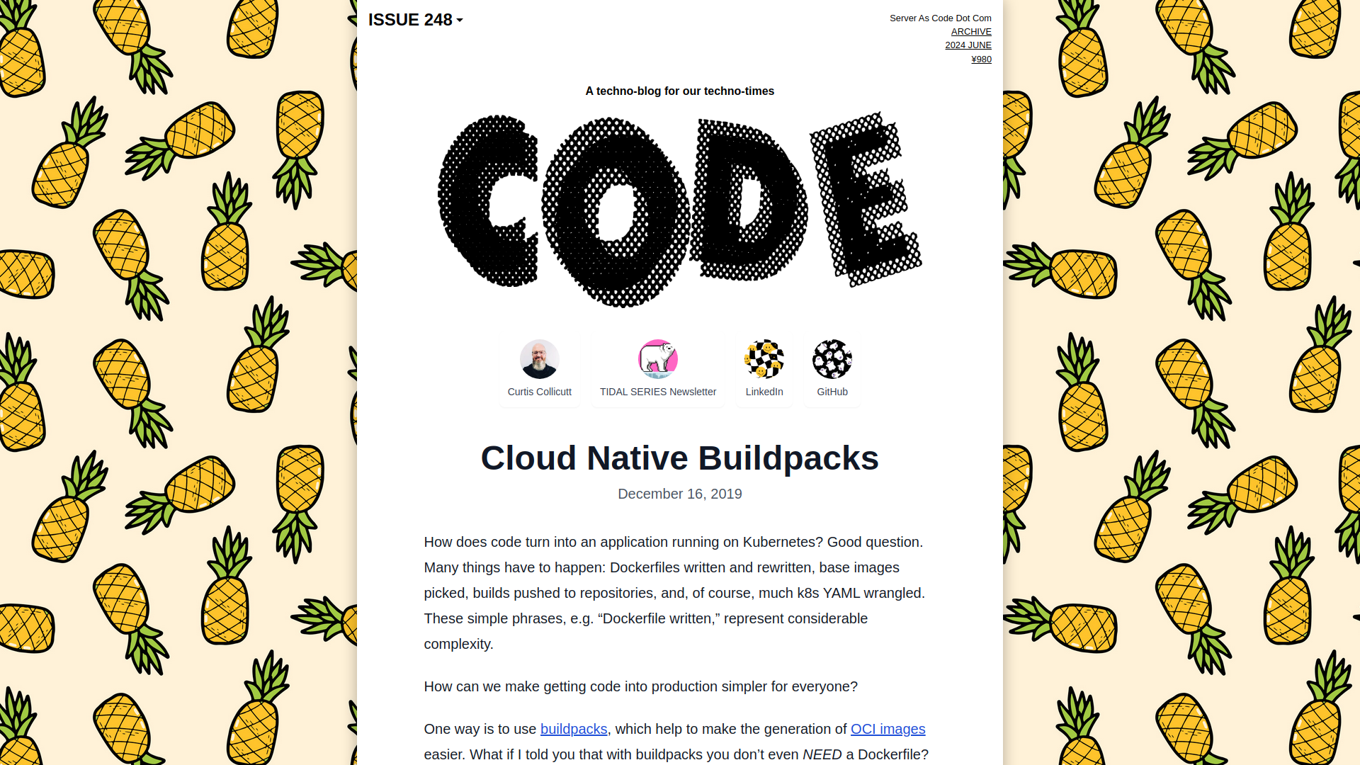 Cloud Native Buildpacks | Server As Code Dot Com