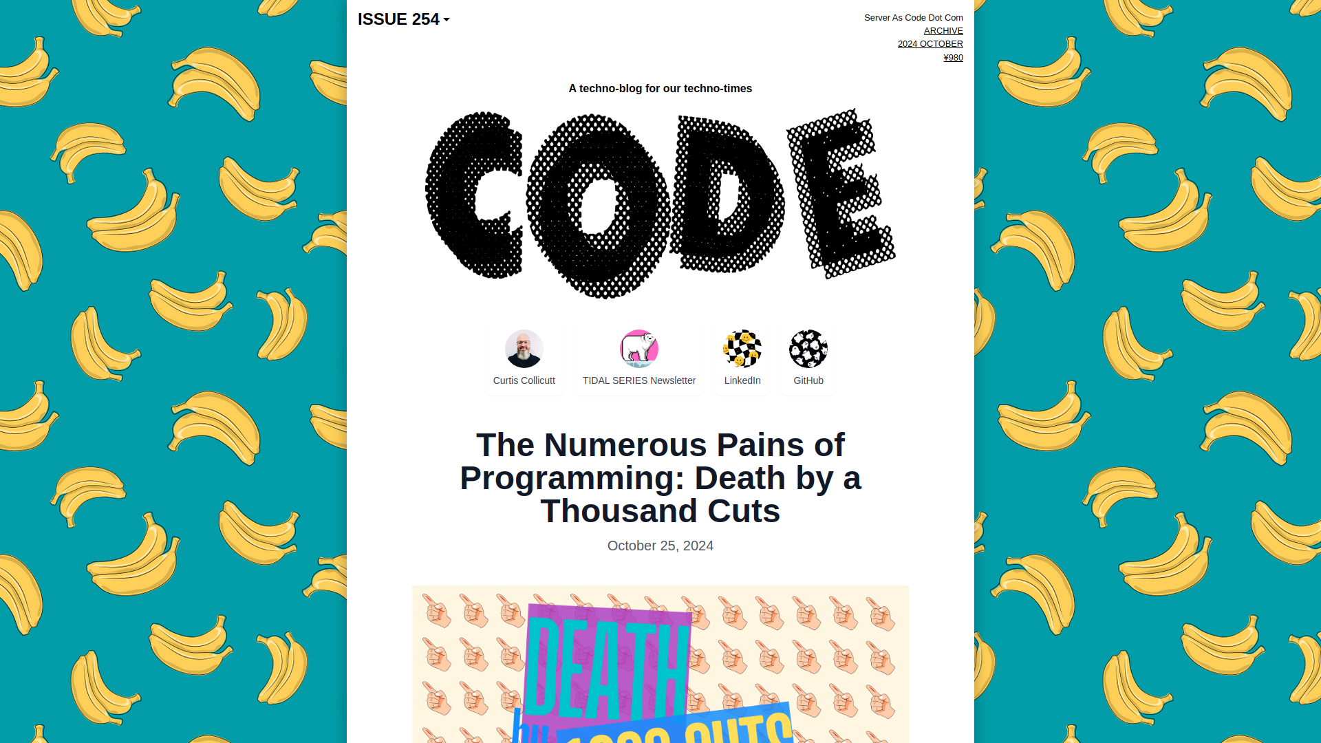 The Numerous Pains of Programming: Death by a Thousand Cuts | Server As ...