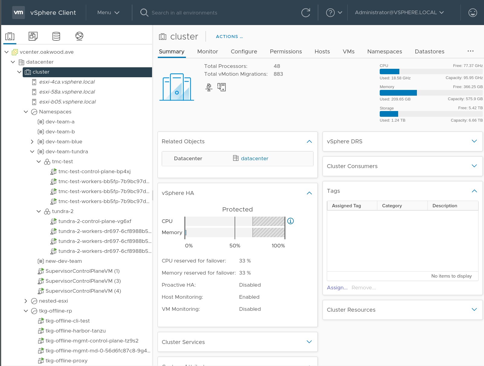 vsphere GUI